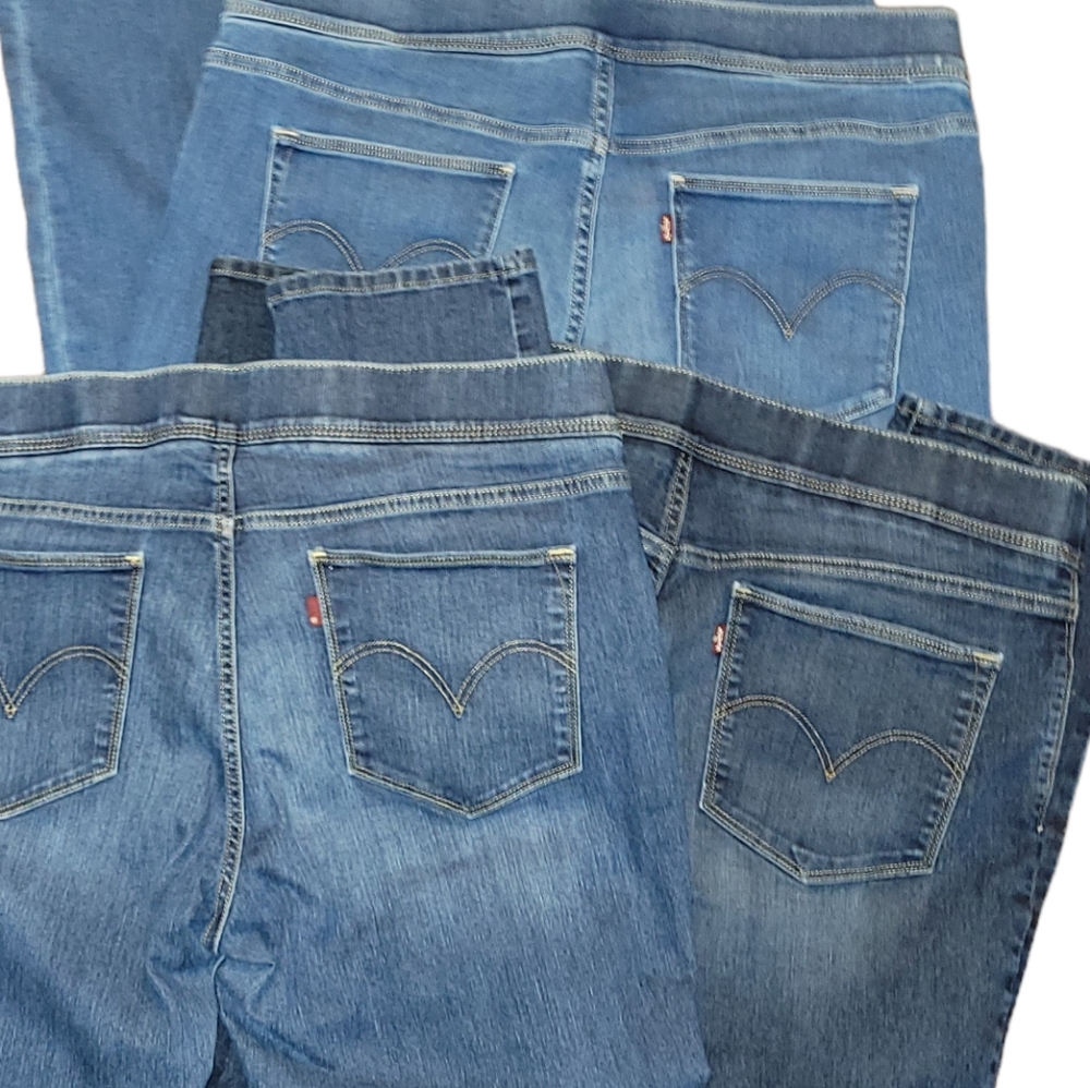 Bundle of 3 size 16 Levi's pull on denim jeans